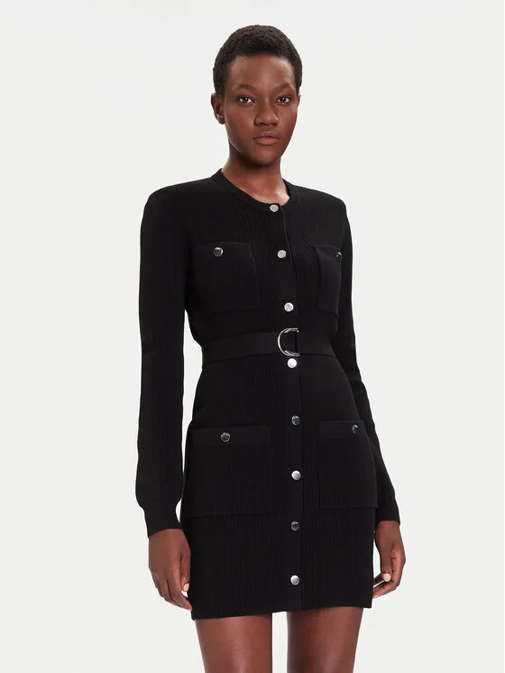 Strickkleid · Schwarz · Mini