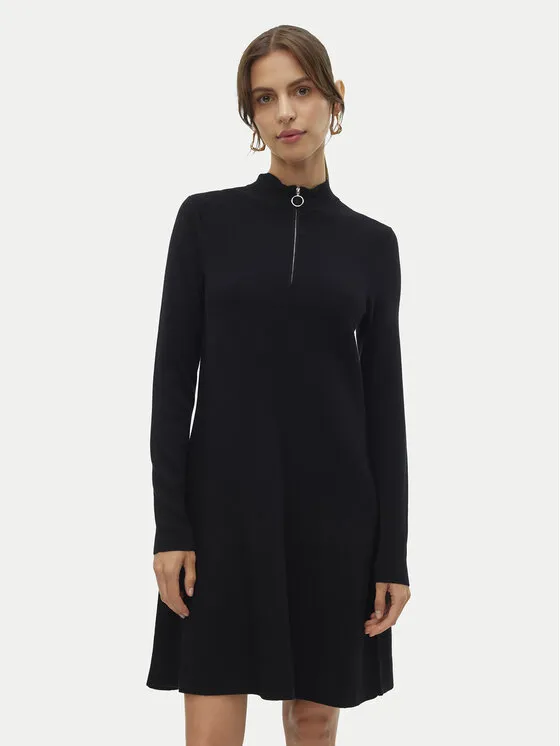 Strickkleid · Schwarz · Mini