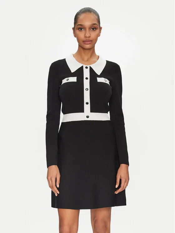 Strickkleid · Schwarz · Mini