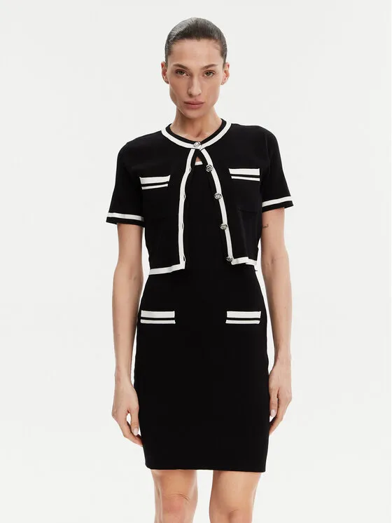 Strickkleid · Schwarz · Mini