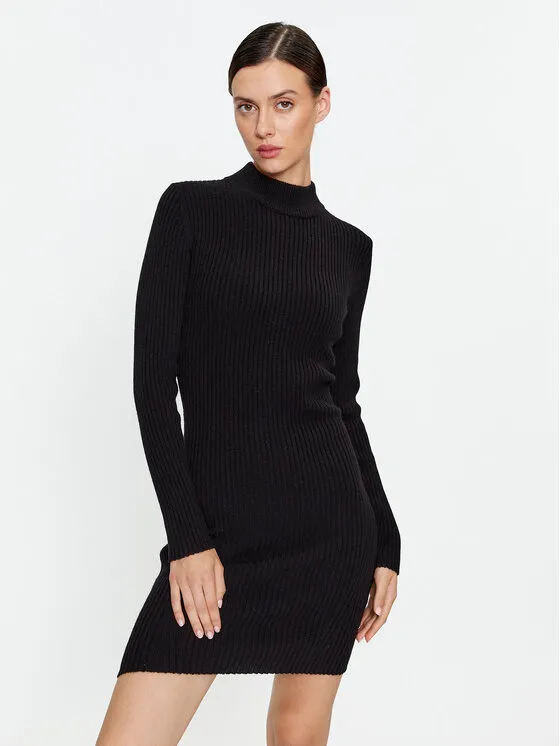 Strickkleid · Schwarz · Mini