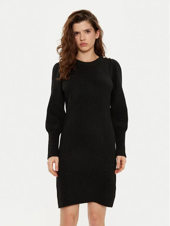 Strickkleid · Schwarz · Mini