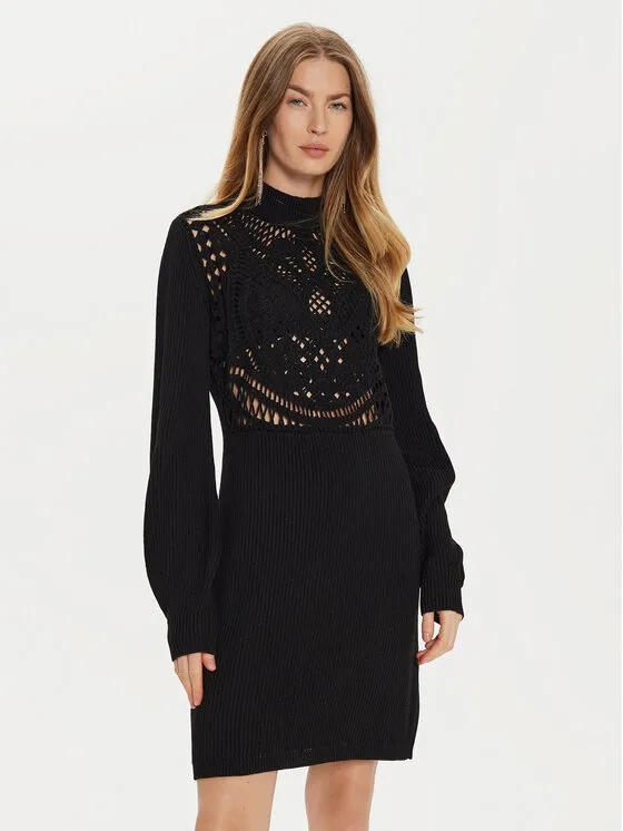 Strickkleid · Schwarz · Mini