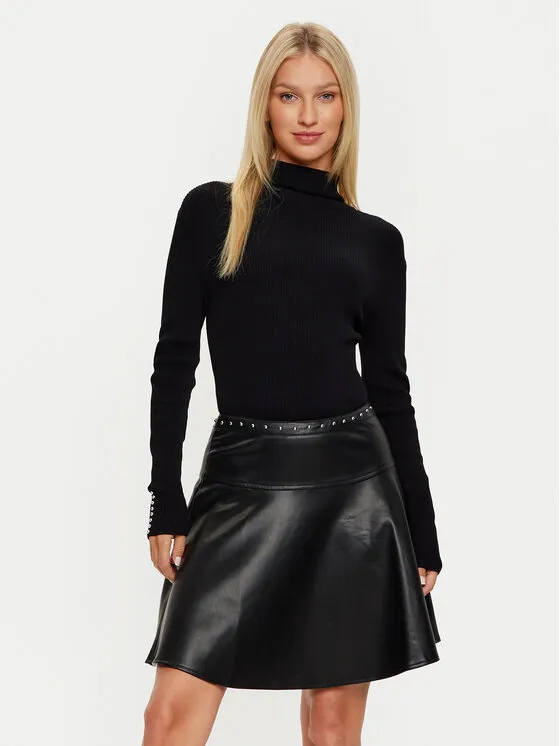 Strickkleid · Schwarz · Mini