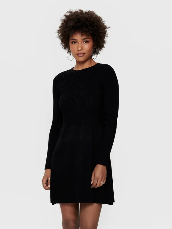 Strickkleid · Schwarz · Mini