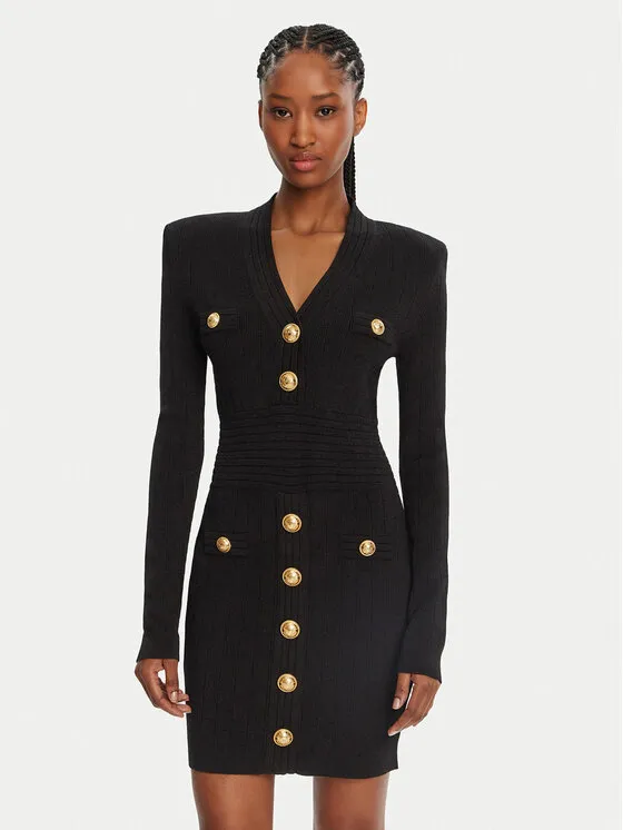 Strickkleid · Schwarz · Mini