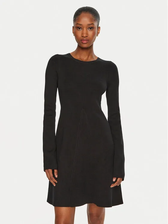 Strickkleid · Schwarz · Mini