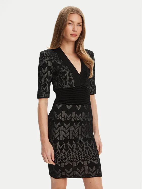 Strickkleid · Schwarz · Mini