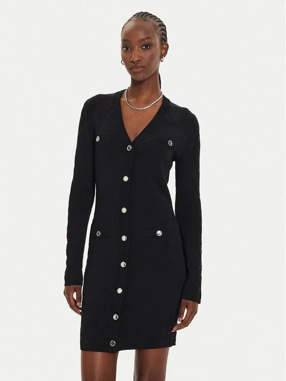 Strickkleid · Schwarz · Mini