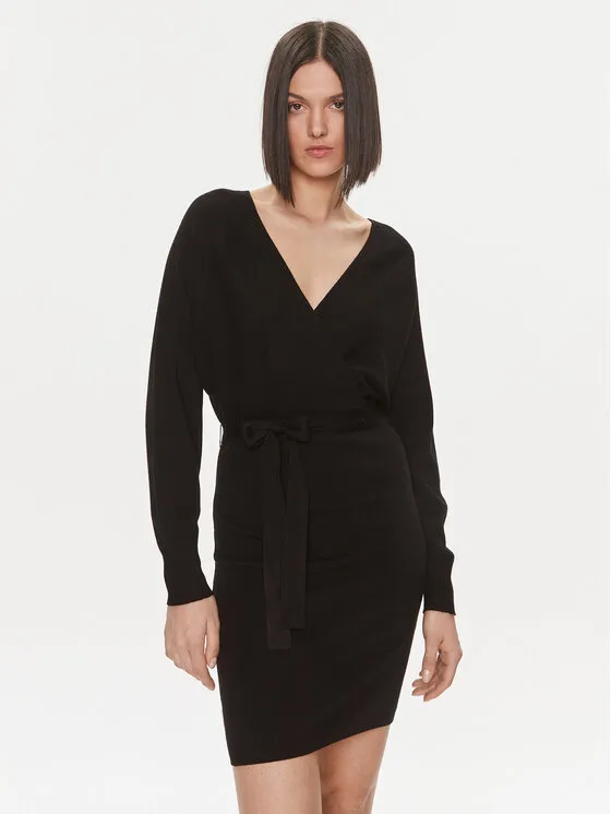 Strickkleid · Schwarz · Mini