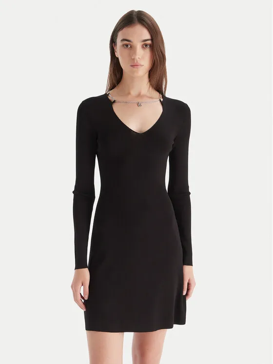 Strickkleid · Schwarz · Mini