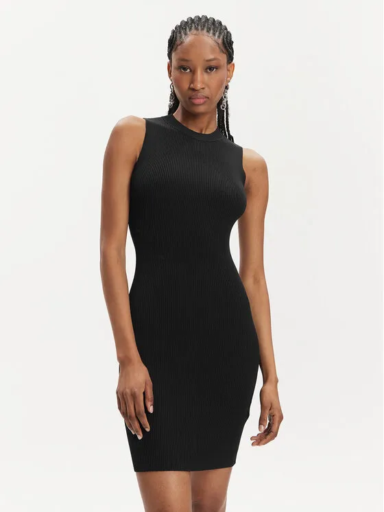 Strickkleid · Schwarz · Mini