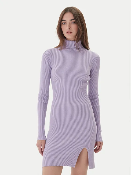 Strickkleid · Violett · Mini