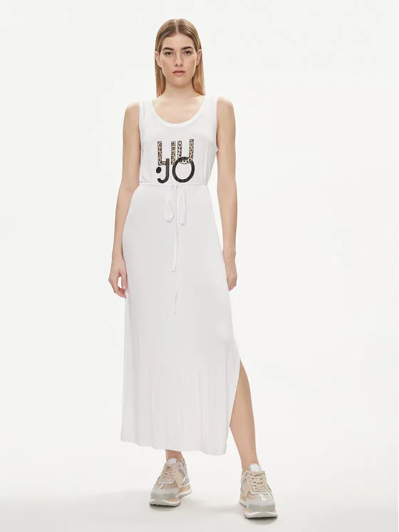 Strickkleid · Weiß · Midi