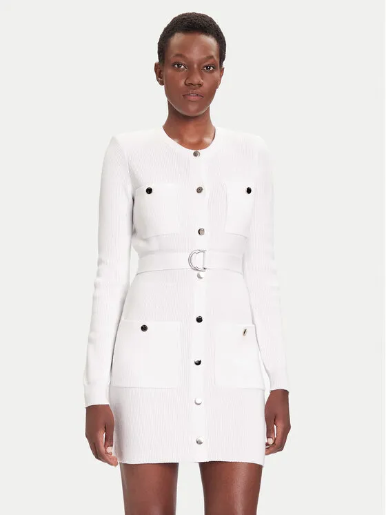 Strickkleid · Weiß · Mini