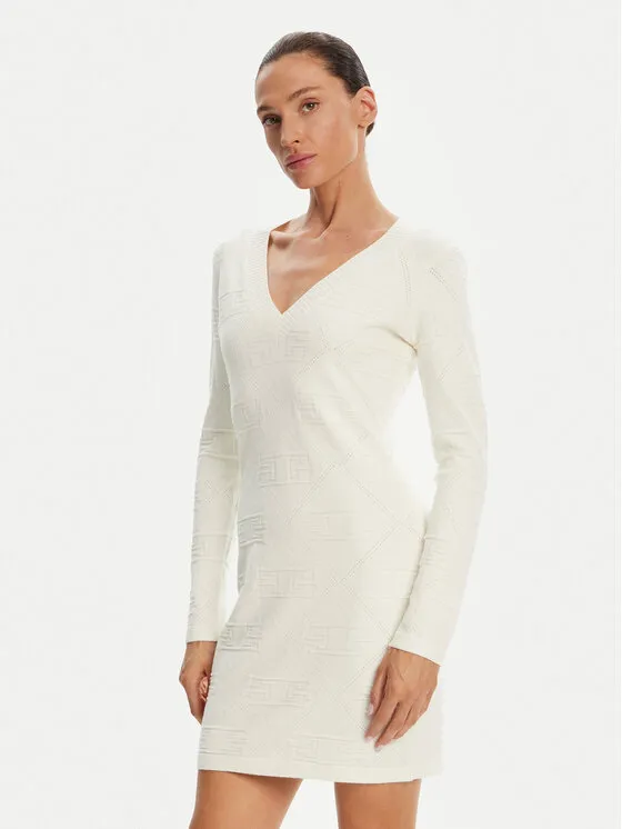 Strickkleid · Weiß · Mini