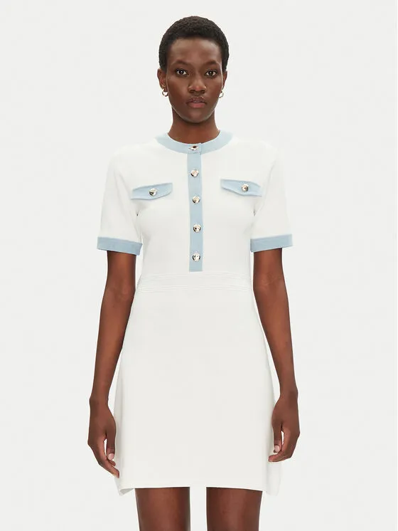 Strickkleid · Weiß · Mini