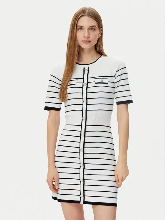 Strickkleid · Weiß · Mini