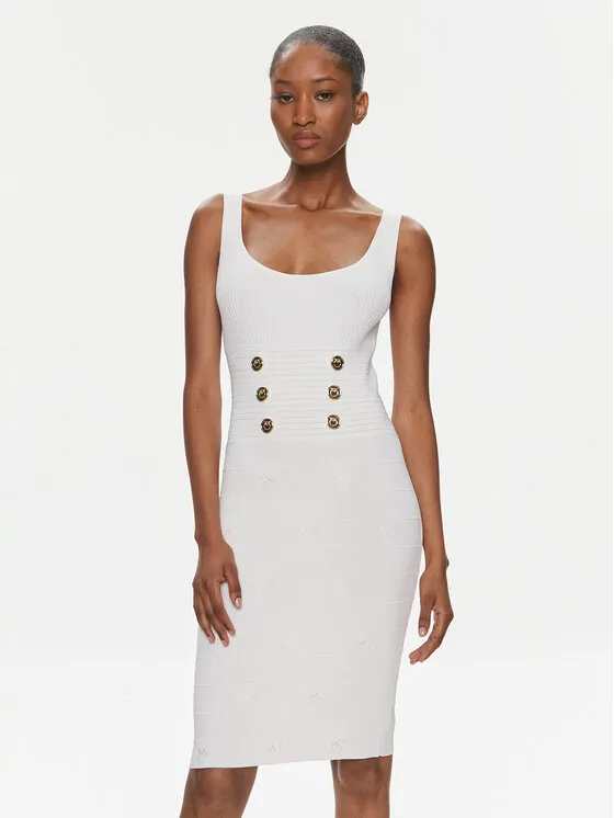 Strickkleid · Weiß · Mini