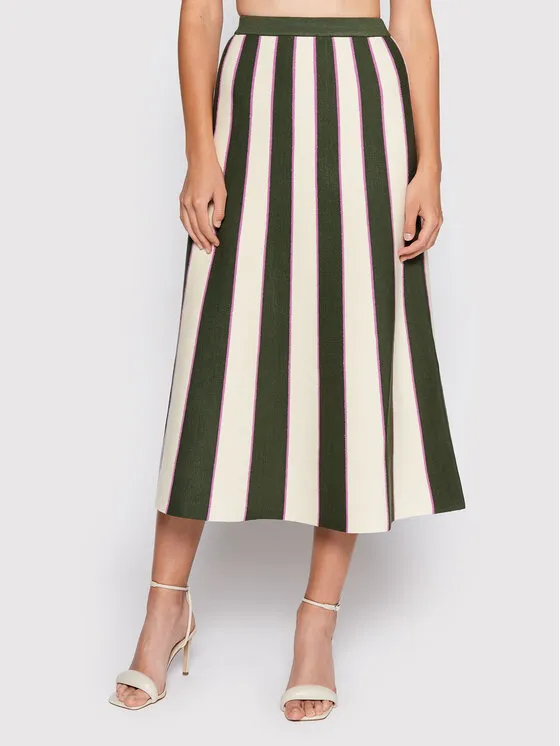 Trapezförmiger Rock · Bunt · Midi