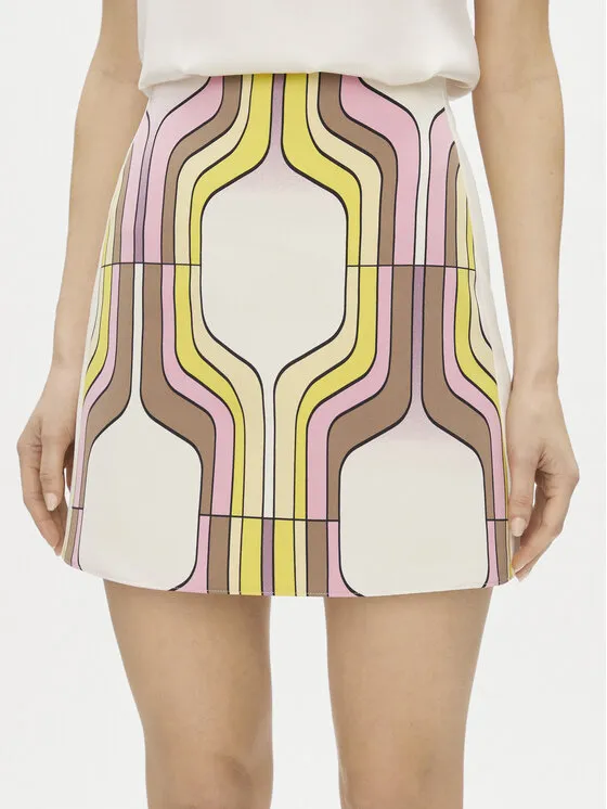 Trapezförmiger Rock · Bunt · Mini