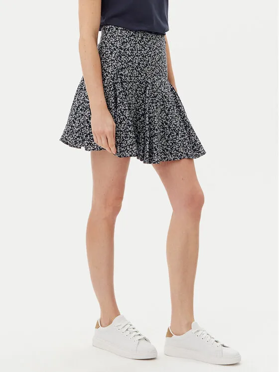 Trapezförmiger Rock · Dunkelblau · Mini