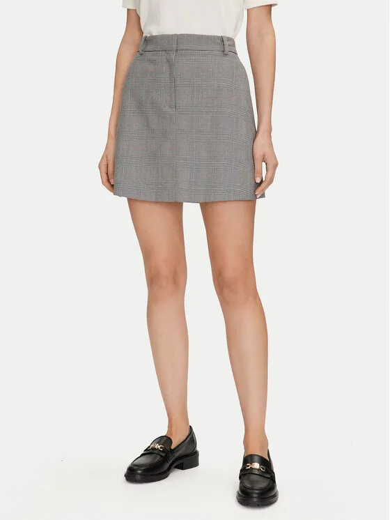 Trapezförmiger Rock · Grau · Mini