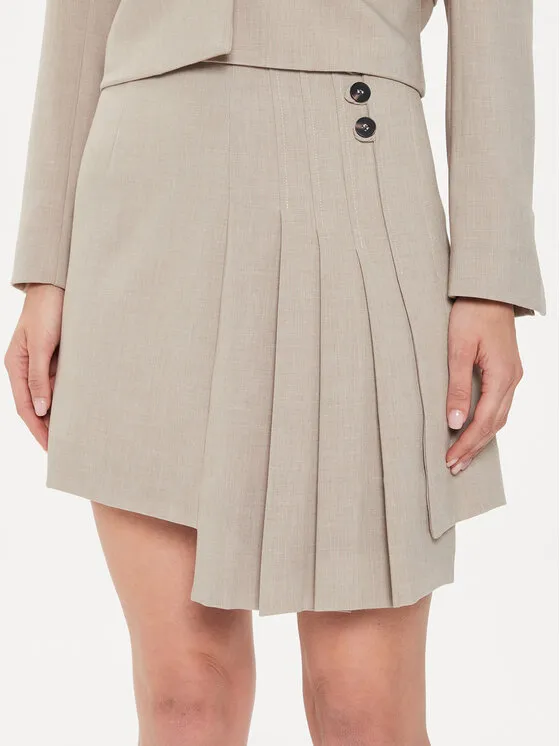 Trapezförmiger Rock · Grau · Mini