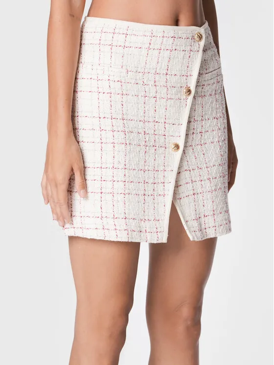 Trapezförmiger Rock · Weiß · Mini