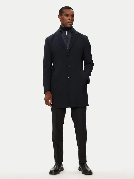Wollmantel · Dunkelblau