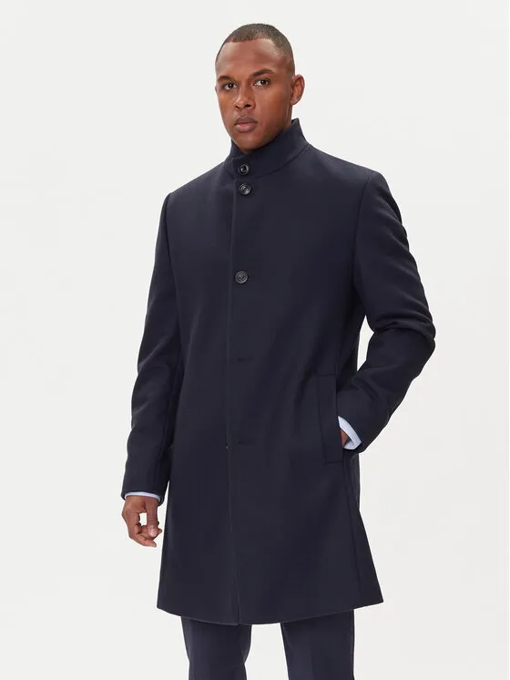 Wollmantel · Dunkelblau