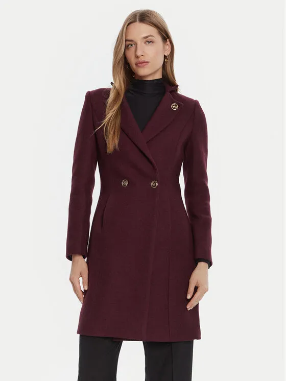 Wollmantel · Dunkelrot