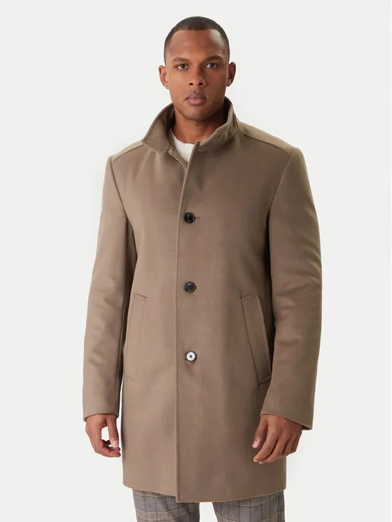 Wollmantel · Khakifarben