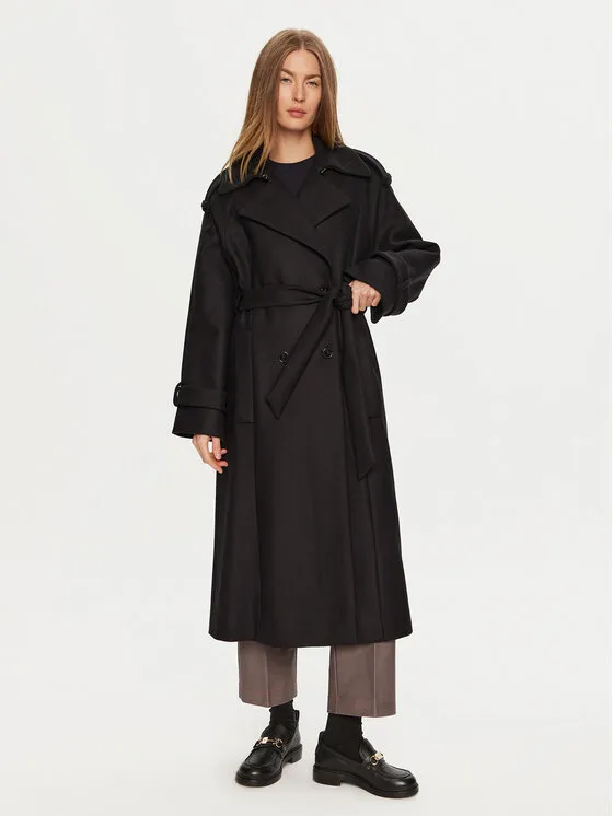 Wollmantel · Schwarz