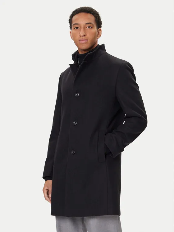 Wollmantel · Schwarz