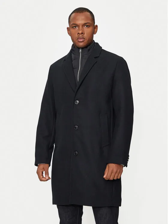 Wollmantel · Schwarz