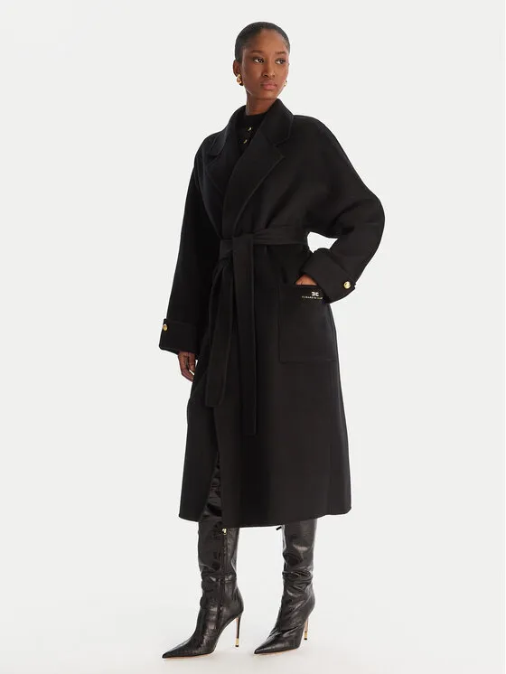 Wollmantel · Schwarz