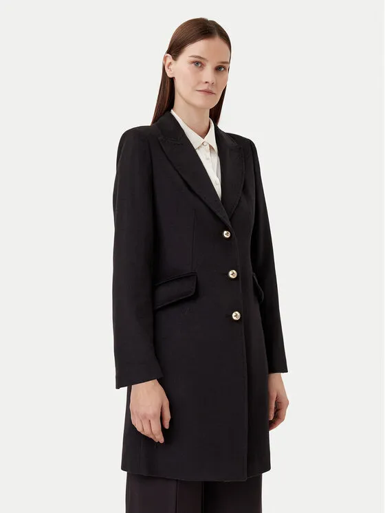 Wollmantel · Schwarz