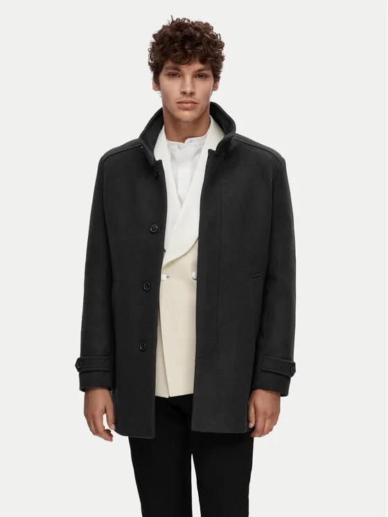 Wollmantel · Schwarz