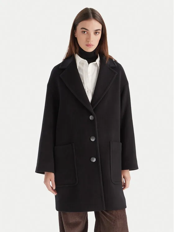 Wollmantel · Schwarz