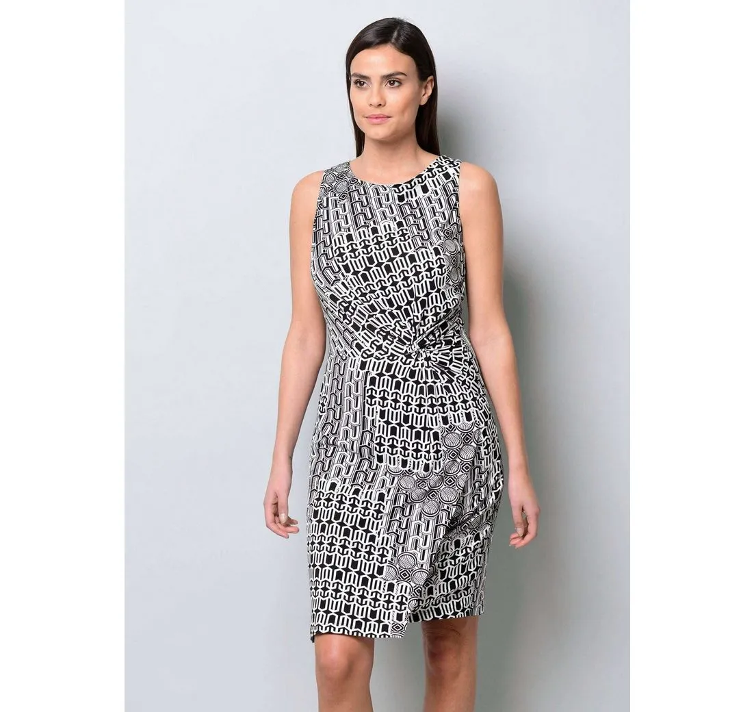 ALBA MODA Jerseykleid Kleid mit Knoten vorne