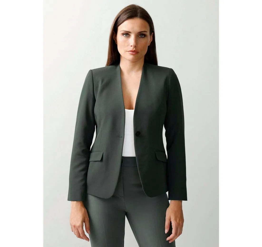 ALBA MODA Kurzblazer Blazer Mit Kelchkragen