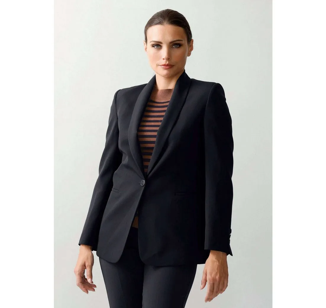 ALBA MODA Kurzblazer Blazer mit Schalkragen