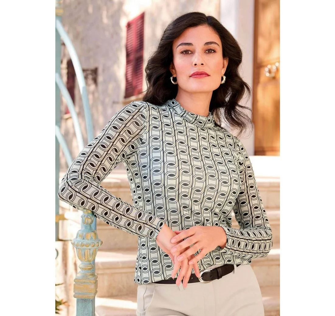 ALBA MODA Print-Shirt Rollkragenshirt