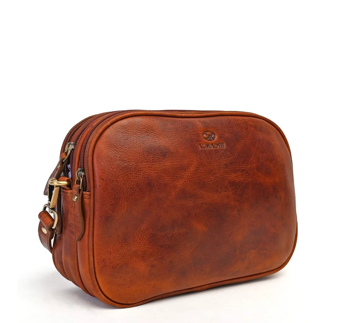 ALMADIH Schultertasche Leder Damentasche GEMMA Umhängetasche Ledertasche