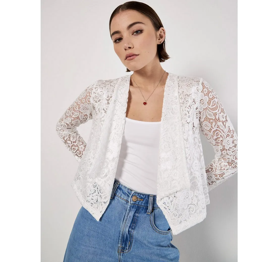 APRICOT Boleroblazer Spitzen-Blazer, mit Revers