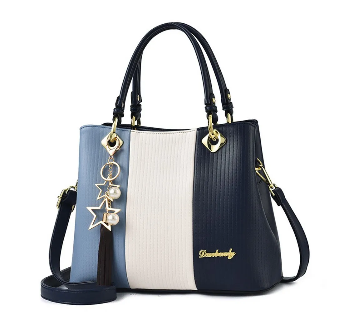 autolock Henkeltasche Frauen Stylish Verstellbarer Riemen Tote Bag,Handtasche Leder
