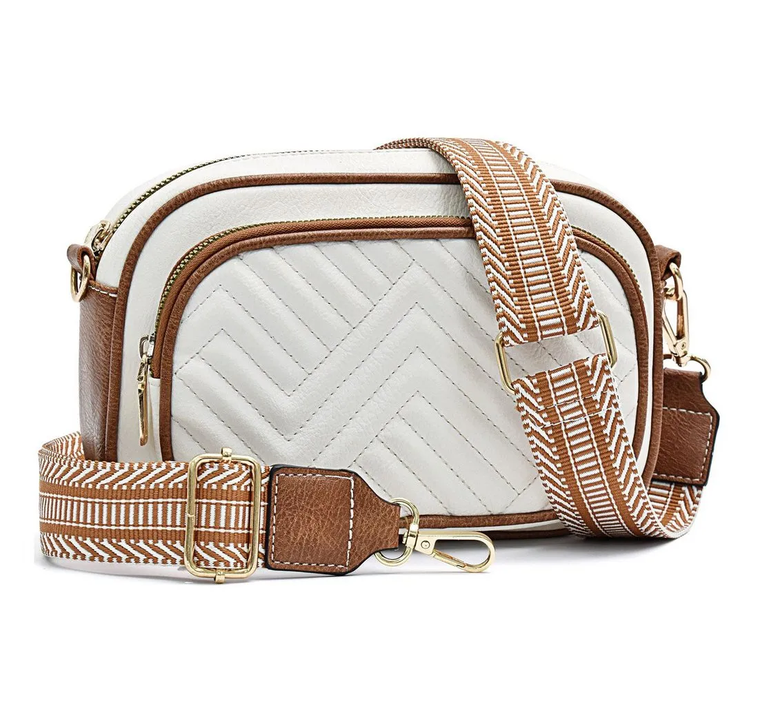 autolock Schultertasche Crossbody Tasche für Frauen Umhängetasche mit Gitarrenriemen