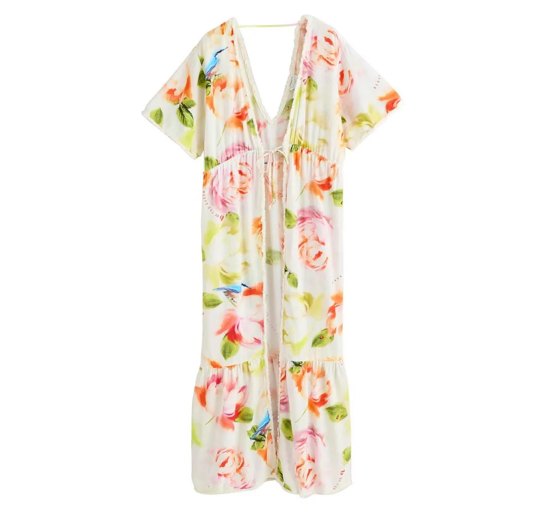 B BY TED BAKER Strandkleid B by Ted Baker Kaftan mit Leinenanteil (1-tlg)