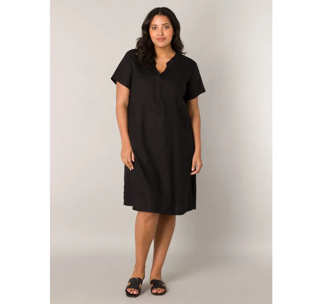 BASE LEVEL CURVY Tunikakleid Yacinthe mit Leinen